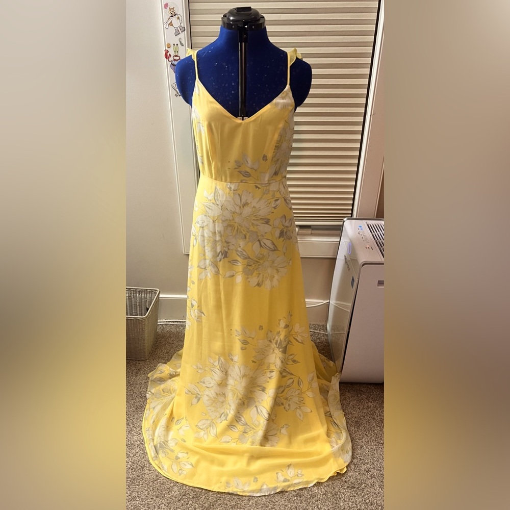 Yellow Floral spring dress